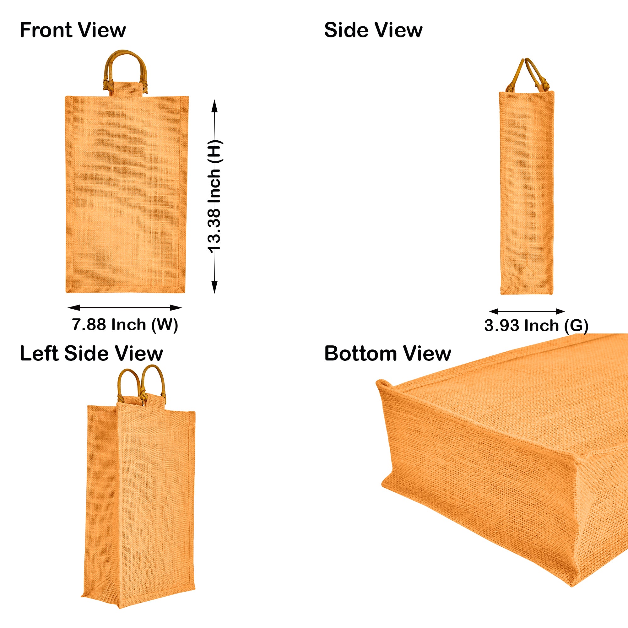 Coloured Jute Wine Burlap Gift Bags – Reusable 2-Bottle Totes, Gifting, Weddings, Parties & Holidays (Packs of 6)