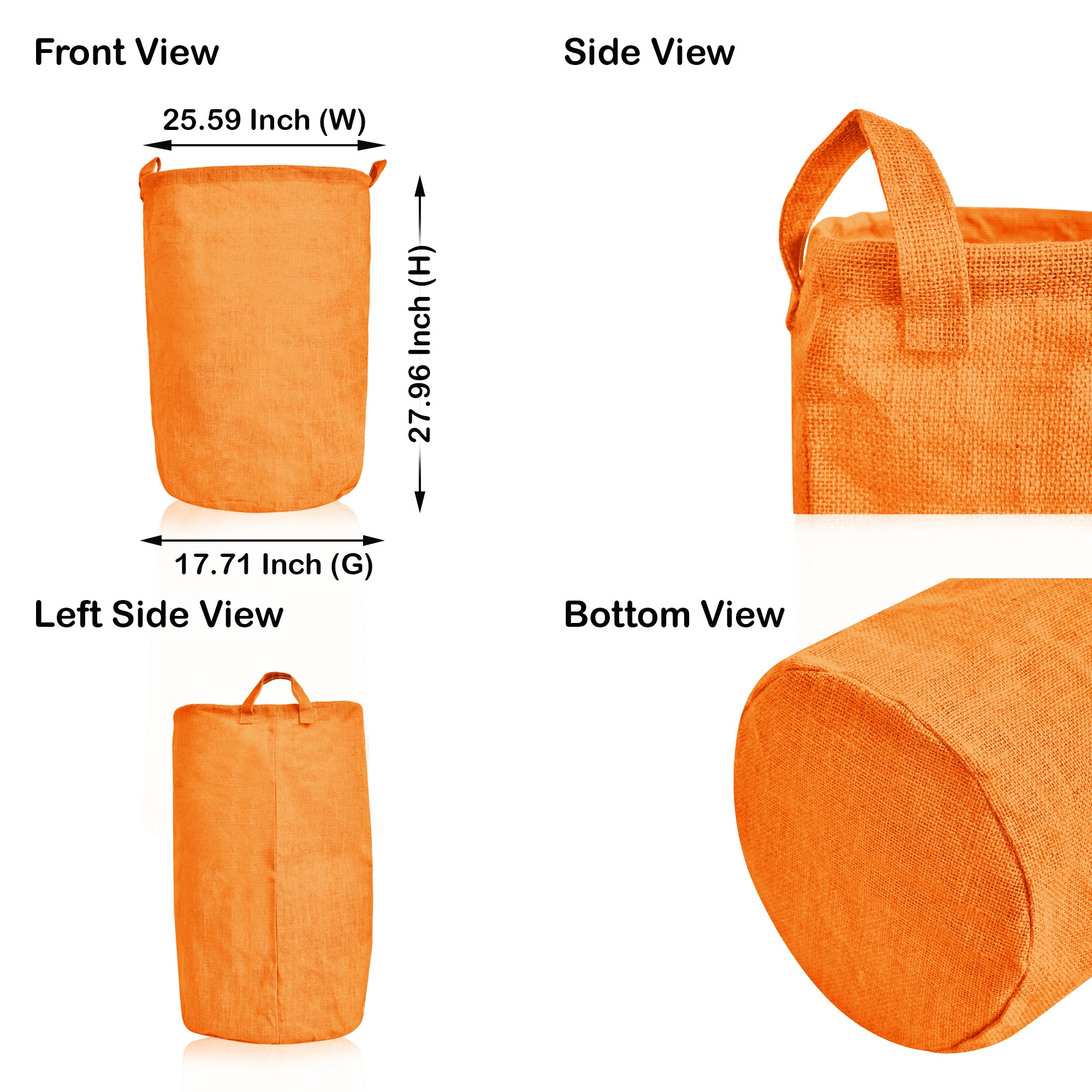 Jute Burlap Coloured Storage Basket – Small Clothes Ladundry, Socks, Books & Many more (Set of 4)