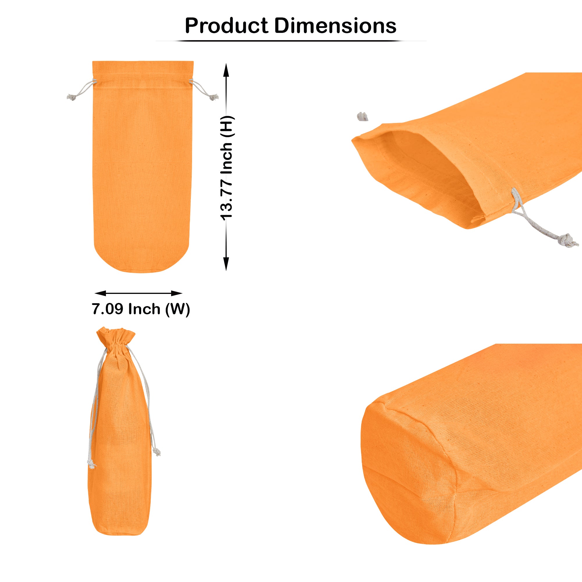 Jute Wine Bottle Bags– Coloured Reusable Gift Pouches Rustic Wine Covers for Weddings, New Year, Christmas & Events (Set of 6 )