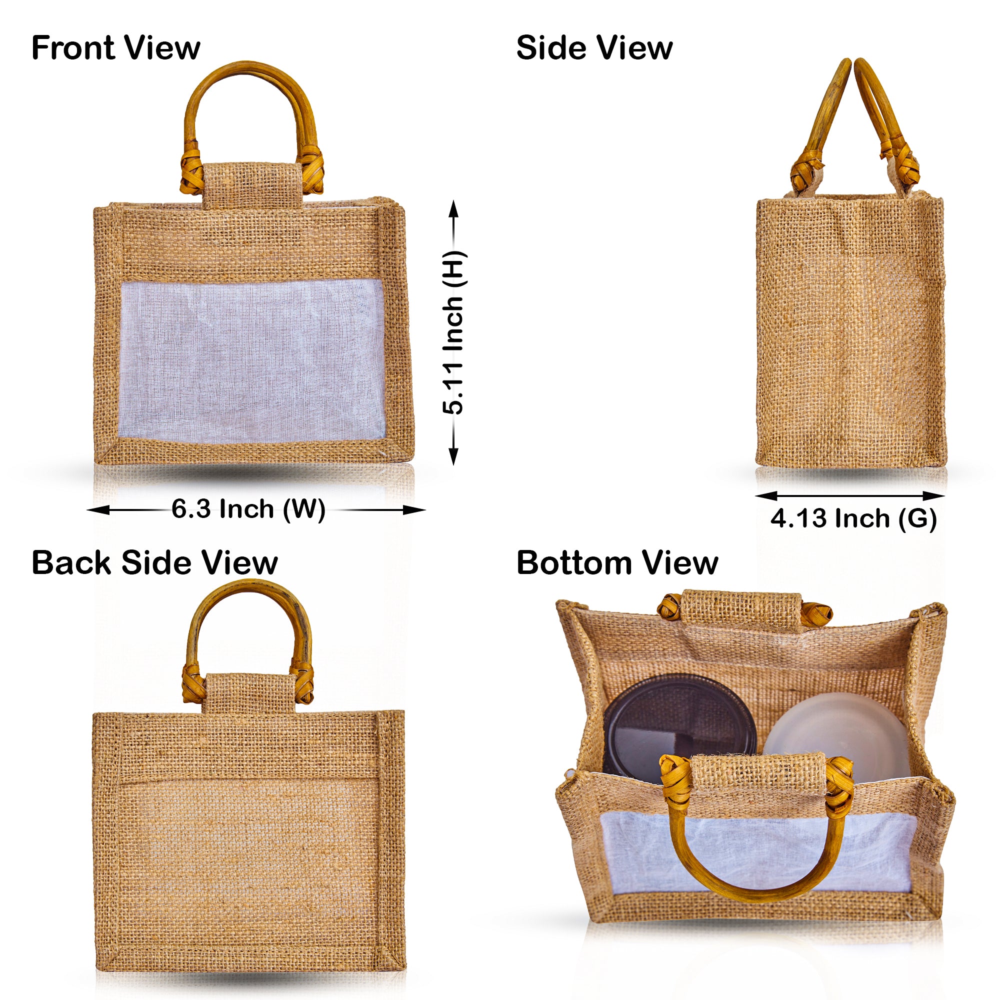 Jute Burlap Gift Bags – Reusable Favour Pouches for Weddings, Bridesmaid Gift & Party Gifting (Packs of 12)