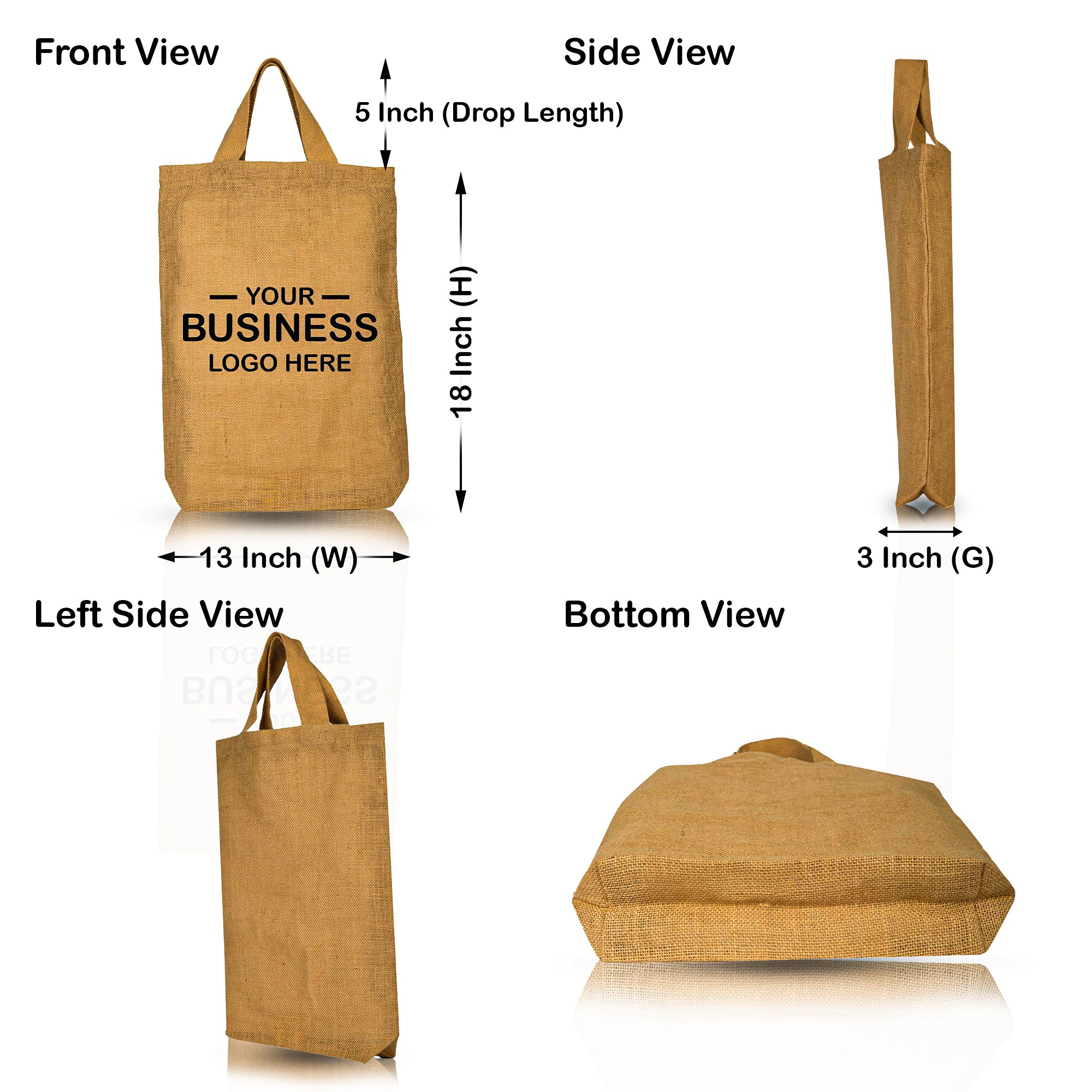 Burlap Jute Tote Bags – Reusable Gift Bags for Women, Bridesmaids, Weddings, and Grocery Shopping (Packs of 8)