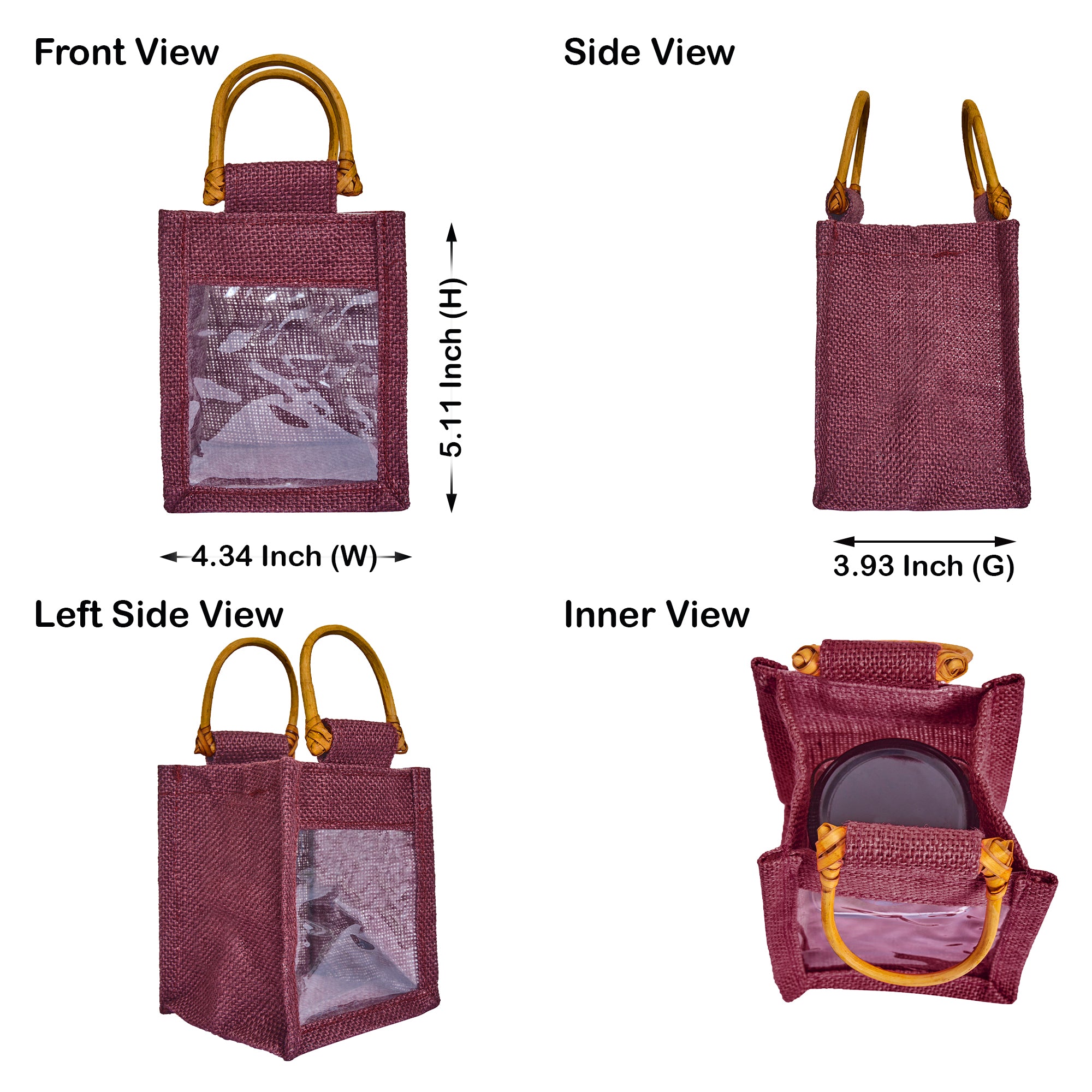 Burlap Gift Bags – Natural Jute Pouches for Wedding, Christmas, New Year, Parties, Birthday Gifts (Packs of 7)