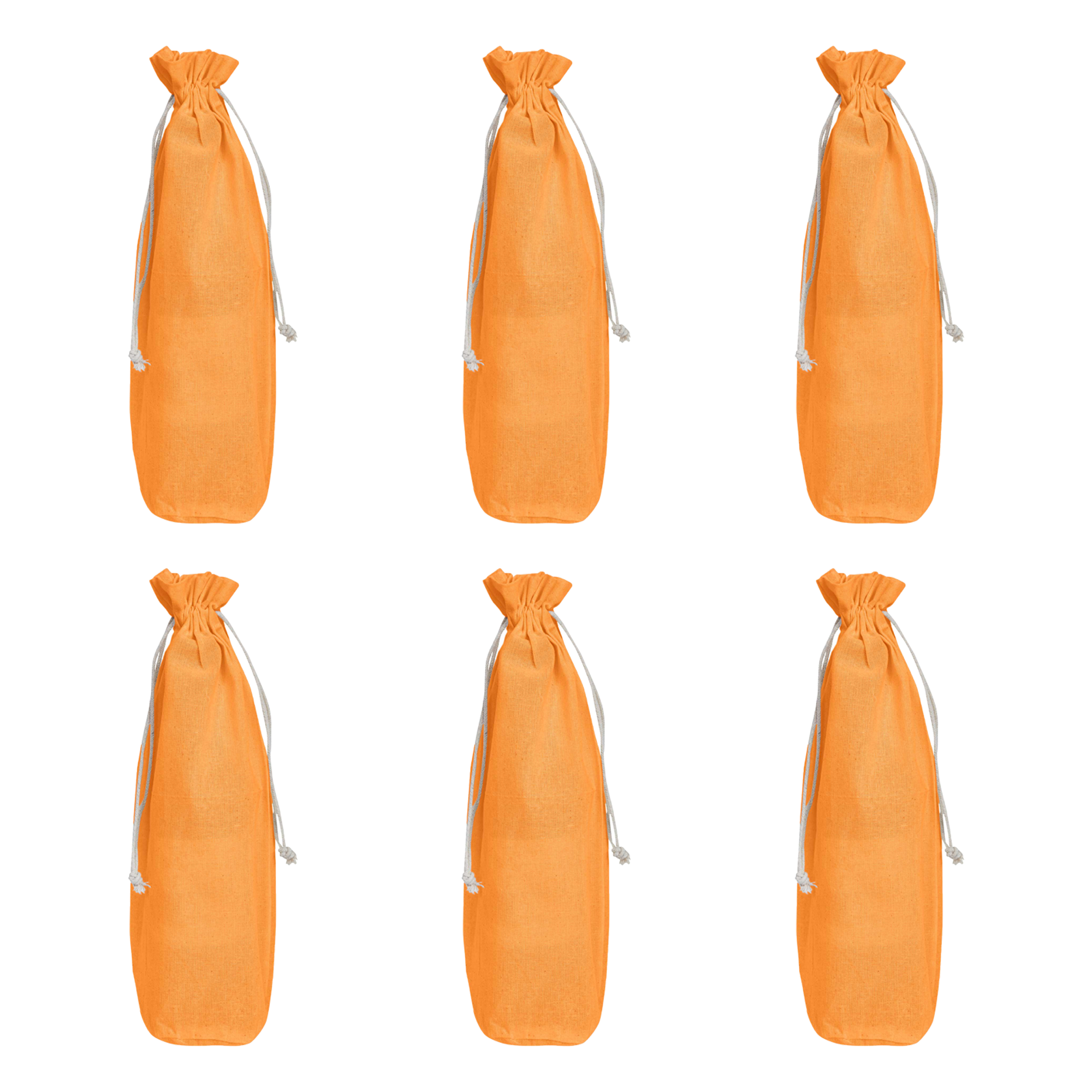 Jute Wine Bottle Bags– Coloured Reusable Gift Pouches Rustic Wine Covers for Weddings, New Year, Christmas & Events (Set of 6 )