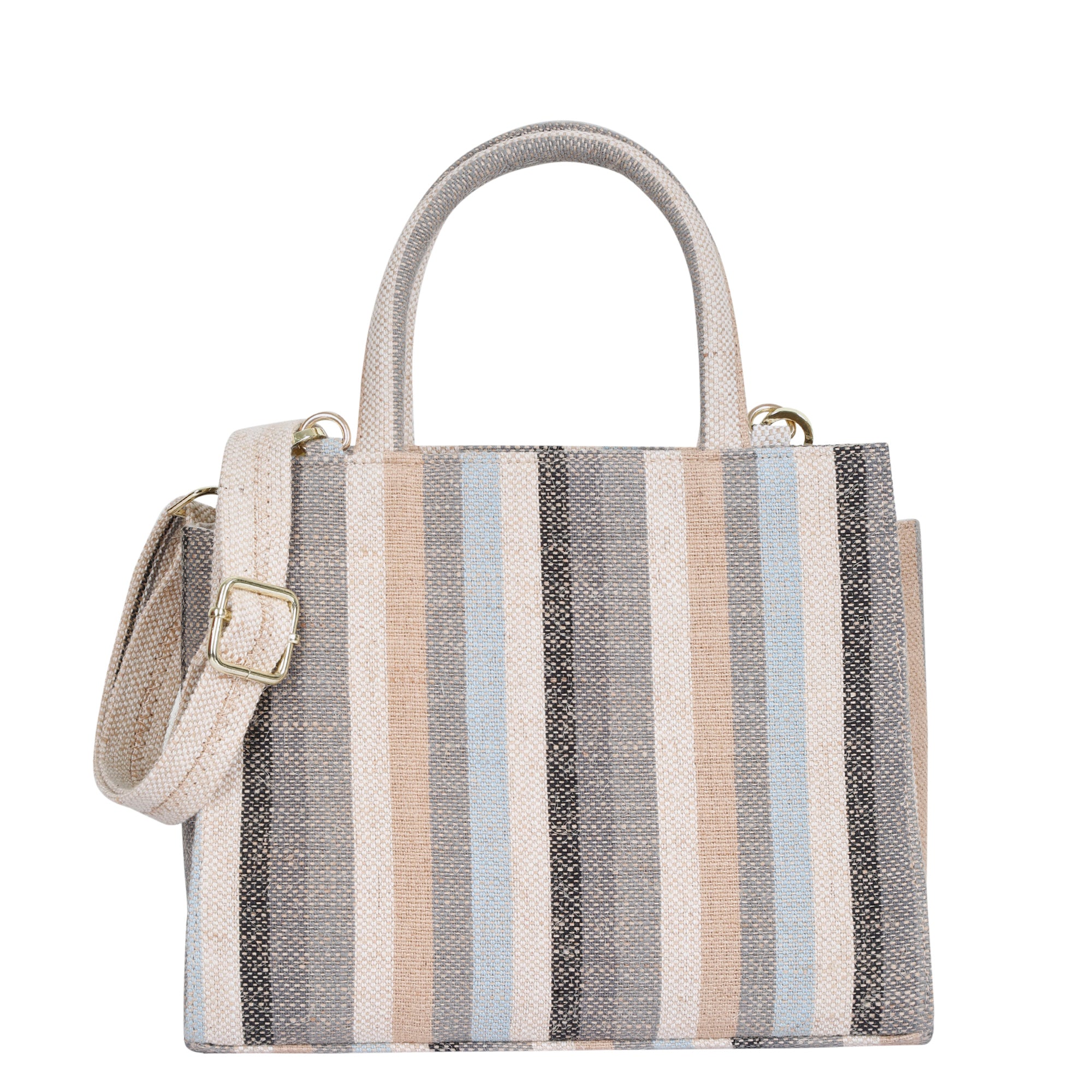 Top Handle Handbag for Women – Handcrafted Fabric Multicolor Canvas Tote Bag with Zipper, Crossbody Purse for Daily Use, Work & Travel