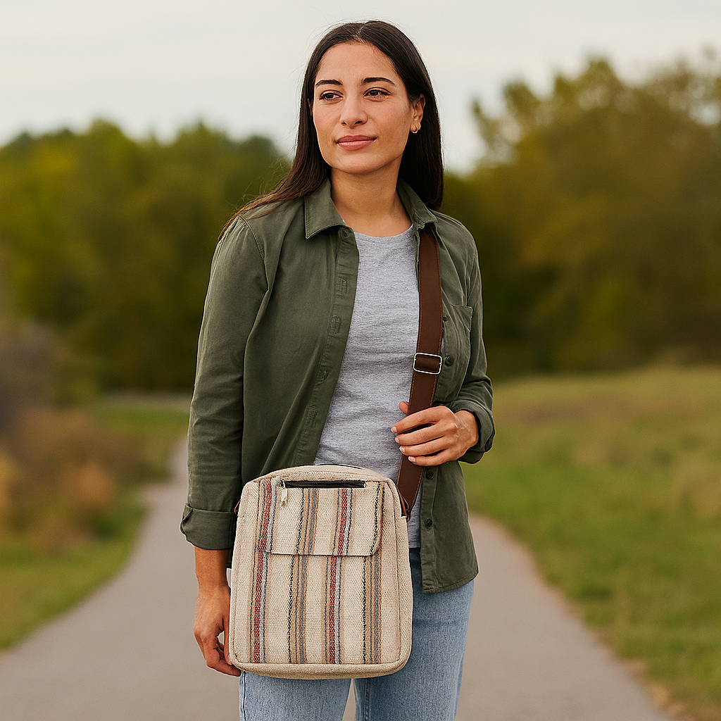 Multicolour Canvas Sling Crossbody Bag for Women – Adjustable Shoulder Bag, Travel, Shopping, Everyday Use